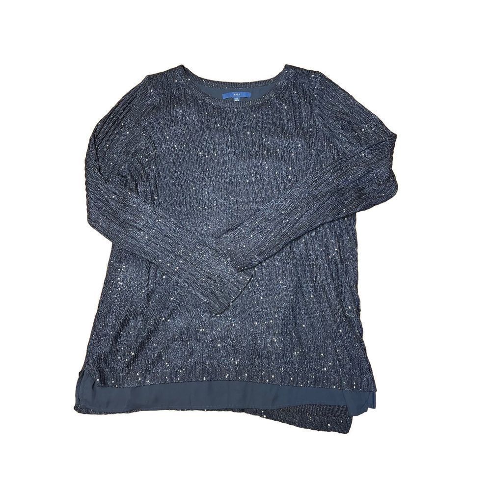 Apt.9 Fully lined navy blue sparkly sweater
